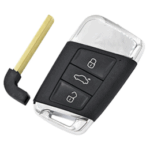 For V 3 button remote key blank with blade