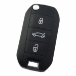 For Peugeot 3 button remote key blank with HU83 blade